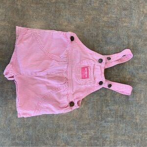 Vintage Oshkosh 90s pink Striped Overalls 3t